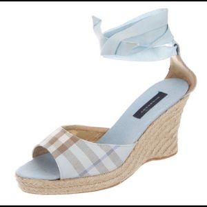 Burberry Nova Check Espsdrilles Wedges